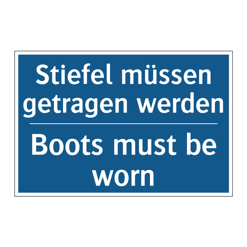 Stiefel müssen getragen werden - Boots must be worn
