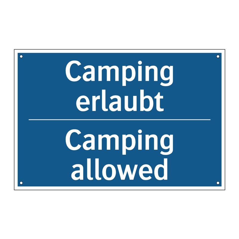 Camping erlaubt - Camping allowed