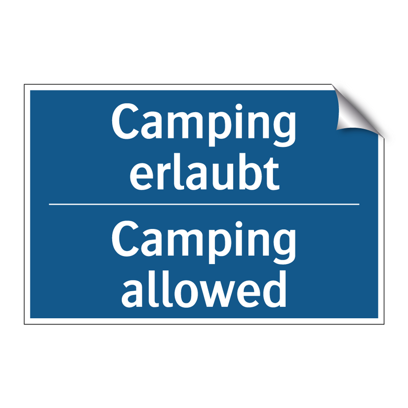 Camping erlaubt - Camping allowed
