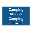 Camping erlaubt - Camping allowed