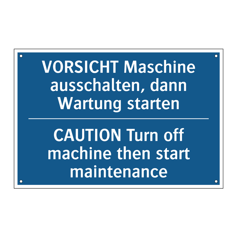 VORSICHT Maschine ausschalten, /.../ - CAUTION Turn off machine then /.../