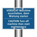 VORSICHT Maschine ausschalten, /.../ - CAUTION Turn off machine then /.../