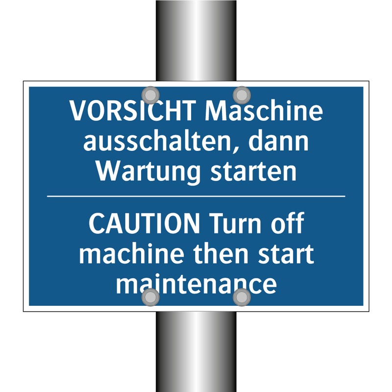 VORSICHT Maschine ausschalten, /.../ - CAUTION Turn off machine then /.../