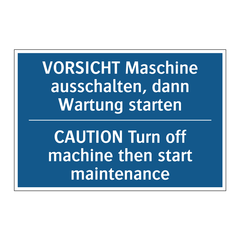 VORSICHT Maschine ausschalten, /.../ - CAUTION Turn off machine then /.../
