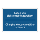 Laden von Elektromobilitätsrollern/.../ - Charging electric mobility scooters/.../