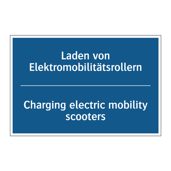 Laden von Elektromobilitätsrollern/.../ - Charging electric mobility scooters/.../
