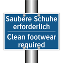 Saubere Schuhe erforderlich - Clean footwear required