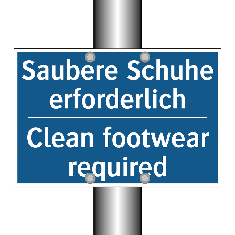 Saubere Schuhe erforderlich - Clean footwear required