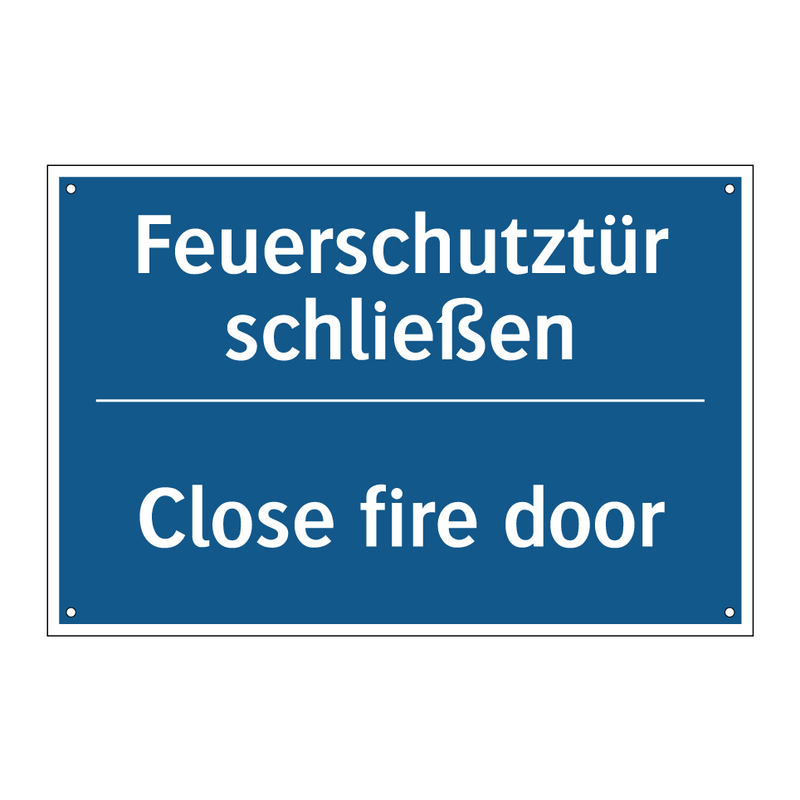 Feuerschutztür schließen - Close fire door