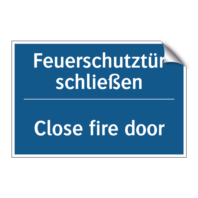 Feuerschutztür schließen - Close fire door
