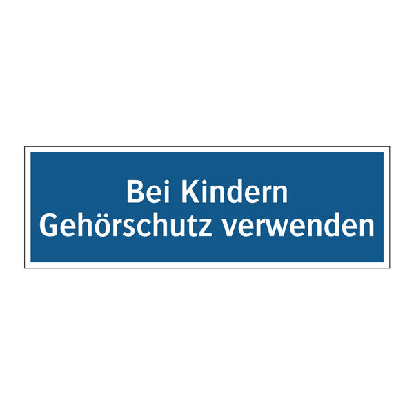 Bei Kindern Gehörschutz verwenden