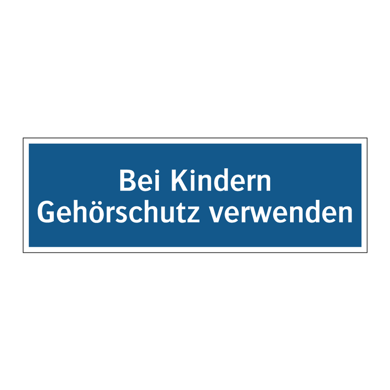 Bei Kindern Gehörschutz verwenden