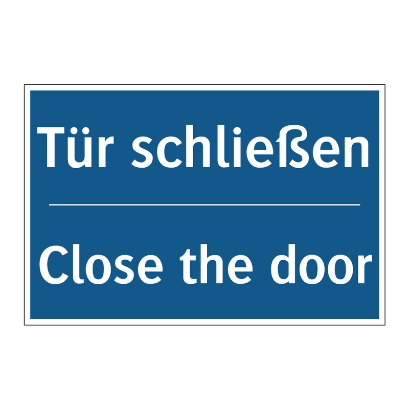 Tür schließen - Close the door
