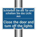 Schließen Sie die Tür und schalten /.../ - Close the door and turn off the /.../