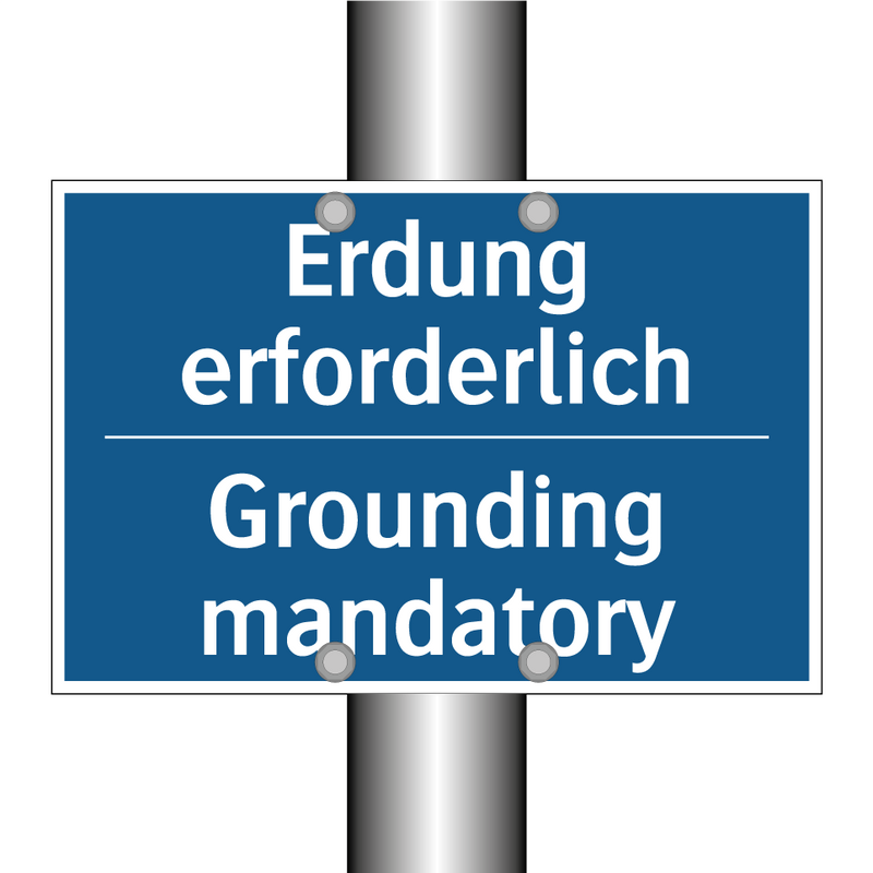 Erdung erforderlich - Grounding mandatory