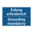 Erdung erforderlich - Grounding mandatory