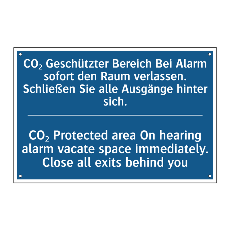 CO₂ Geschützter Bereich Bei Alarm /.../ - CO₂ Protected area On hearing /.../