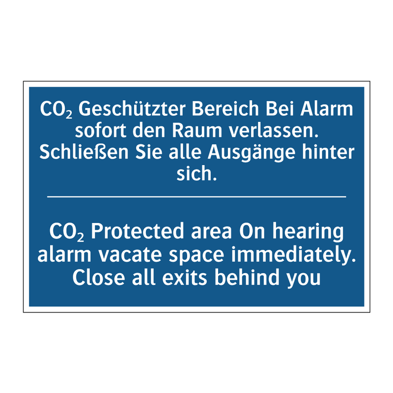 CO₂ Geschützter Bereich Bei Alarm /.../ - CO₂ Protected area On hearing /.../