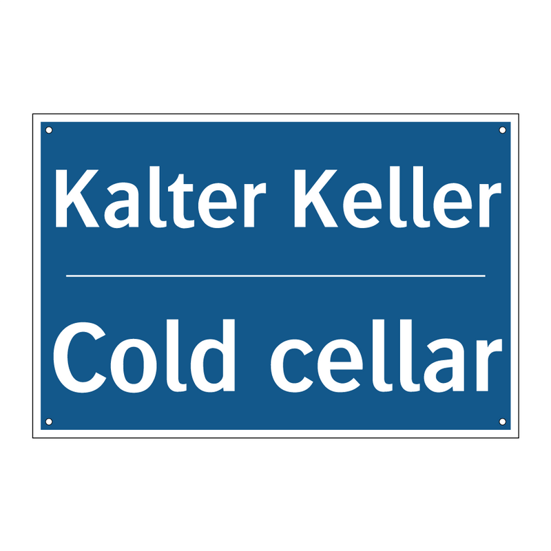 Kalter Keller - Cold cellar