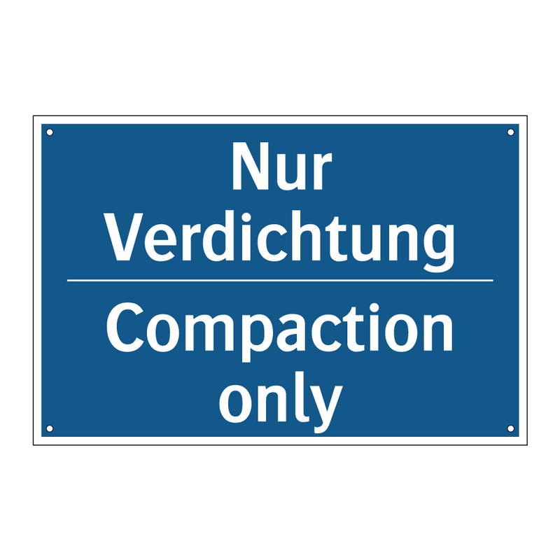 Nur Verdichtung - Compaction only