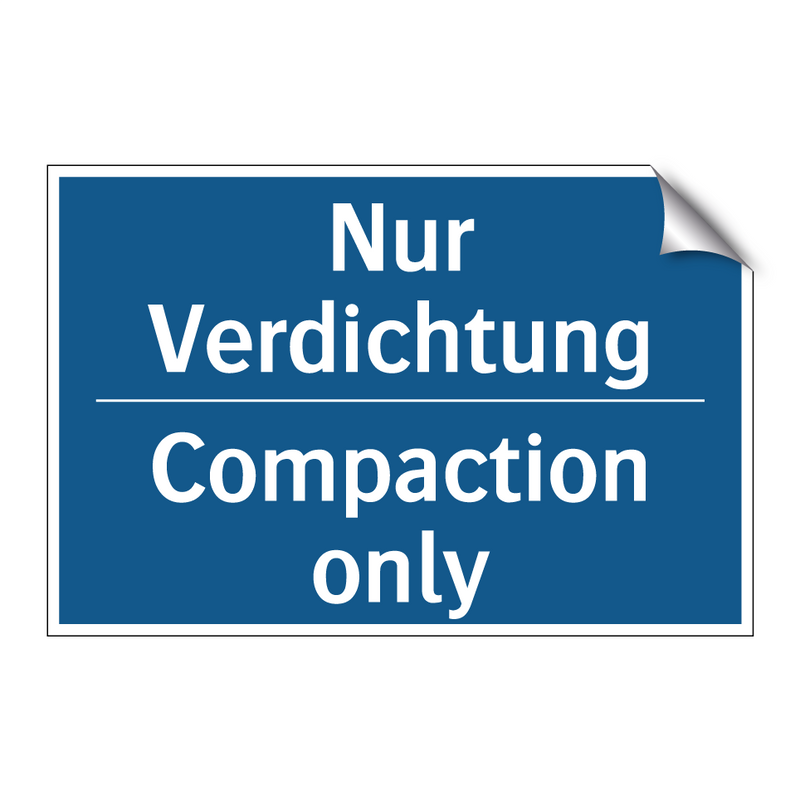 Nur Verdichtung - Compaction only
