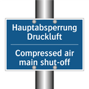 Hauptabsperrung Druckluft - Compressed air main shut-off