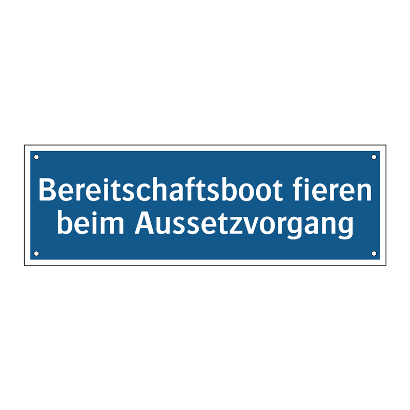 Bereitschaftsboot fieren beim Aussetzvorgang