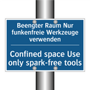 Beengter Raum Nur funkenfreie /.../ - Confined space Use only spark-free /.../
