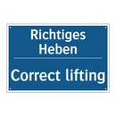 Richtiges Heben - Correct lifting