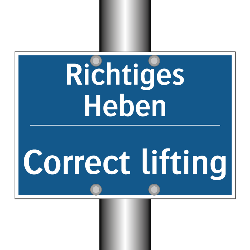 Richtiges Heben - Correct lifting