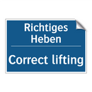Richtiges Heben - Correct lifting