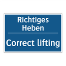 Richtiges Heben - Correct lifting