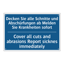 Decken Sie alle Schnitte und Abschürfungen /.../ - Cover all cuts and abrasions Report /.../