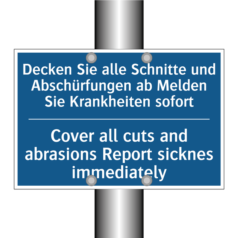 Decken Sie alle Schnitte und Abschürfungen /.../ - Cover all cuts and abrasions Report /.../