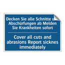 Decken Sie alle Schnitte und Abschürfungen /.../ - Cover all cuts and abrasions Report /.../