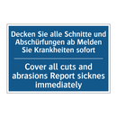 Decken Sie alle Schnitte und Abschürfungen /.../ - Cover all cuts and abrasions Report /.../