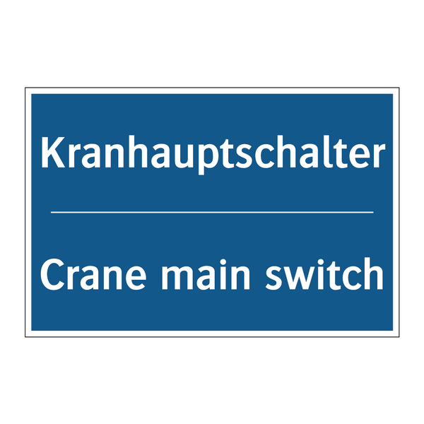 Kranhauptschalter - Crane main switch
