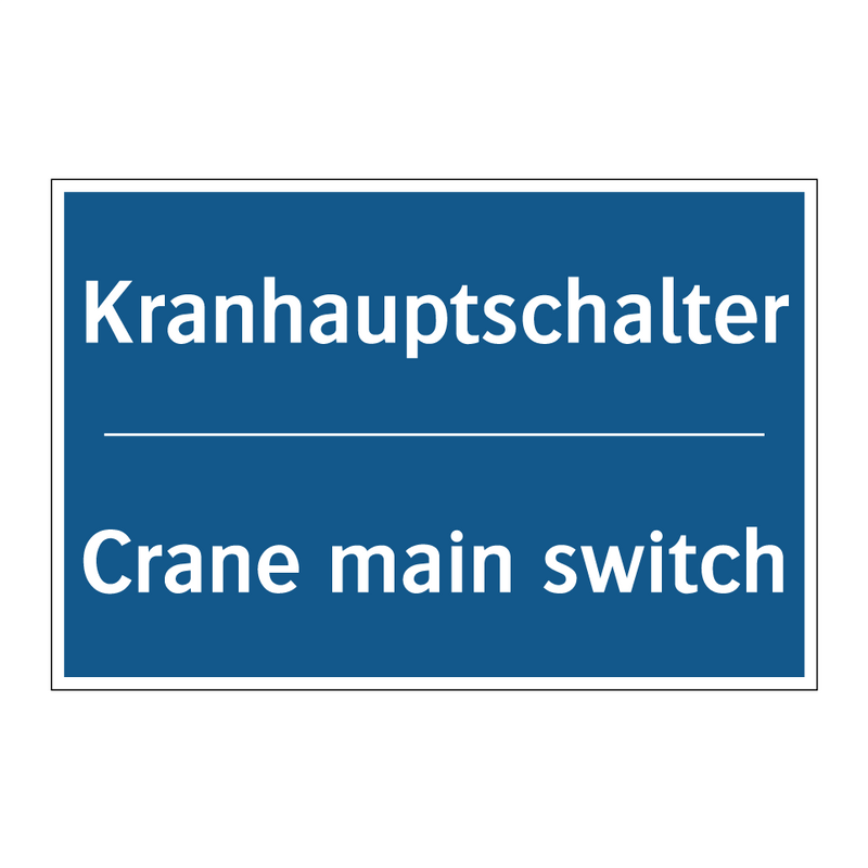 Kranhauptschalter - Crane main switch