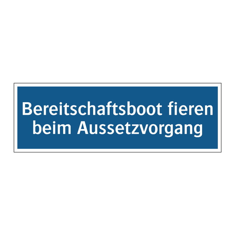 Bereitschaftsboot fieren beim Aussetzvorgang