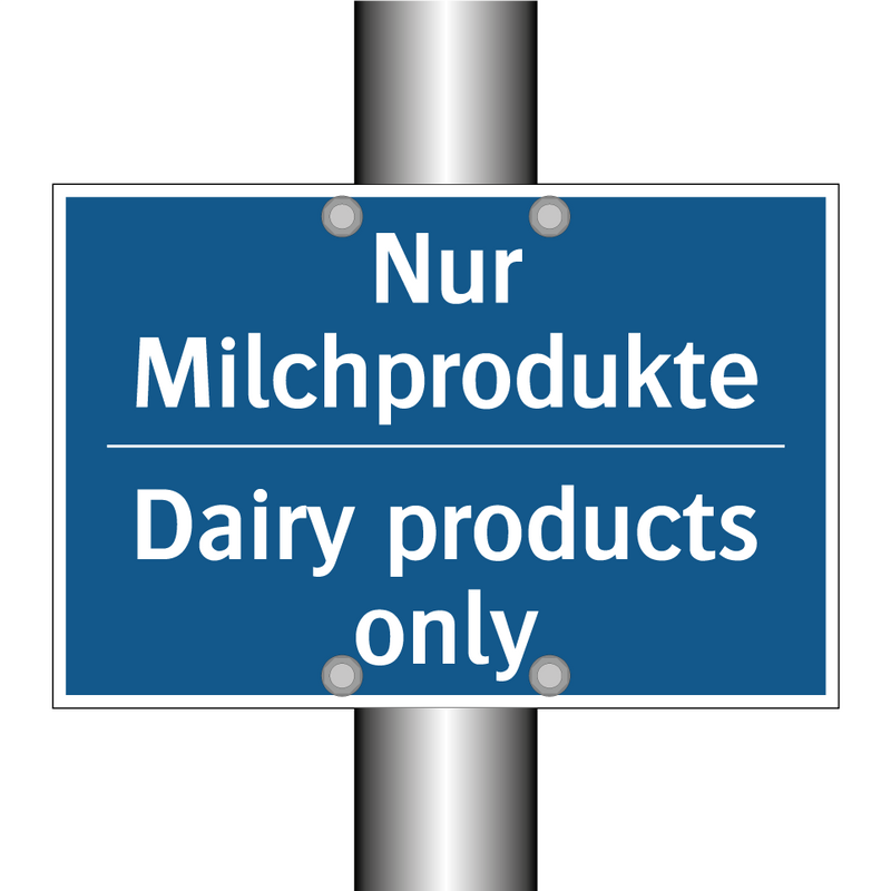 Nur Milchprodukte - Dairy products only