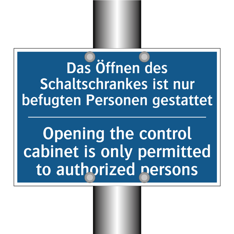 Das Öffnen des Schaltschrankes /.../ - Opening the control cabinet is /.../
