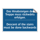 Das Hinabsteigen der Treppe muss /.../ - Descent of the stairs must be /.../