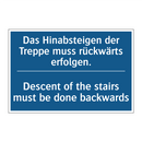 Das Hinabsteigen der Treppe muss /.../ - Descent of the stairs must be /.../