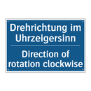Drehrichtung im Uhrzeigersinn - Direction of rotation clockwise/.../