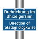 Drehrichtung im Uhrzeigersinn - Direction of rotation clockwise/.../