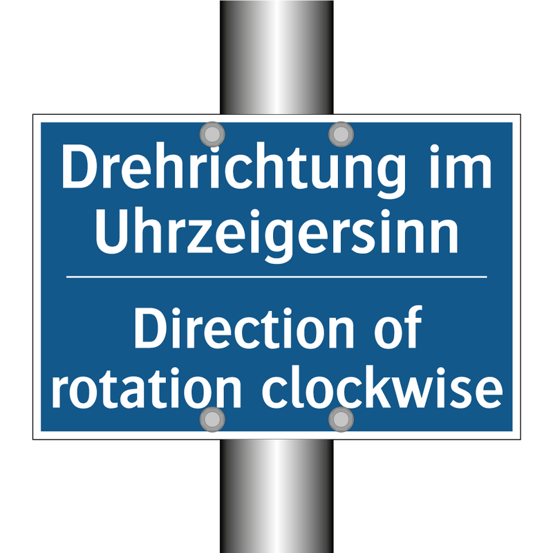 Drehrichtung im Uhrzeigersinn - Direction of rotation clockwise/.../