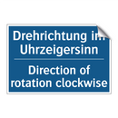 Drehrichtung im Uhrzeigersinn - Direction of rotation clockwise/.../