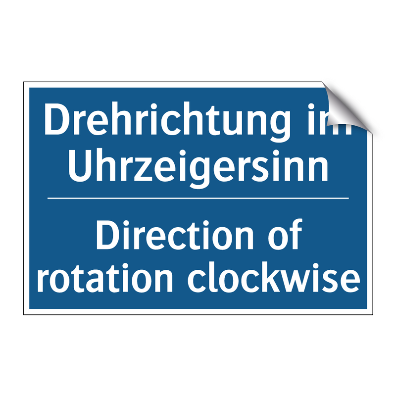 Drehrichtung im Uhrzeigersinn - Direction of rotation clockwise/.../