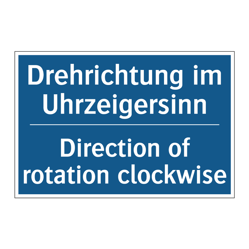 Drehrichtung im Uhrzeigersinn - Direction of rotation clockwise/.../