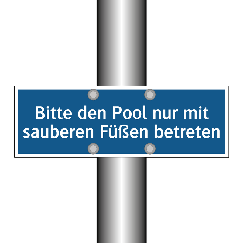 Bitte den Pool nur mit sauberen Füßen betreten